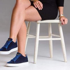 Ladies Madison Velvet Blue Sneaker (sample sale 36,37)