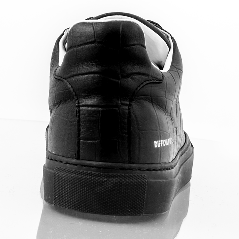 Black Sharp Croco Sneaker
